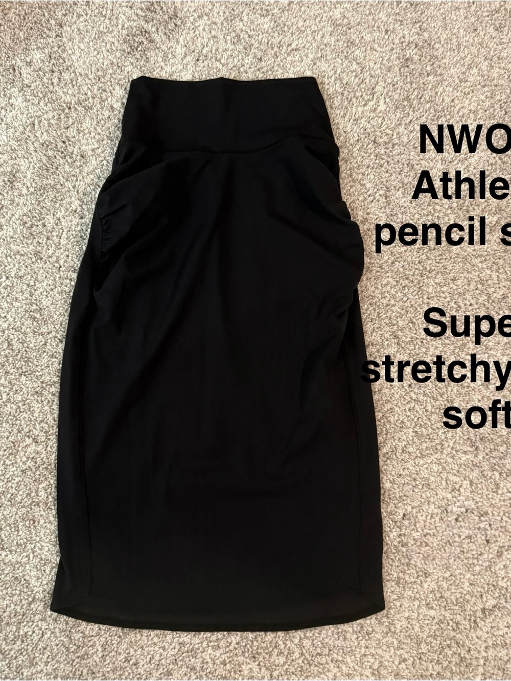 Athleta Black High-Waist Pencil Skirt